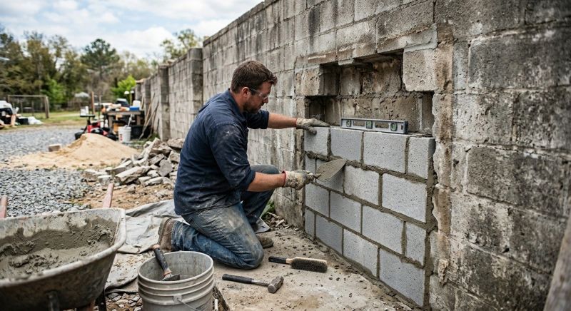 Block Wall Repair in Hernando County, FL