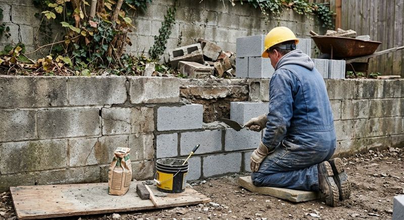 Cinder Block Wall Repair in Clearwater Beach, FL
