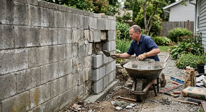 Cinder Block Wall Repair in Clearwater, FL