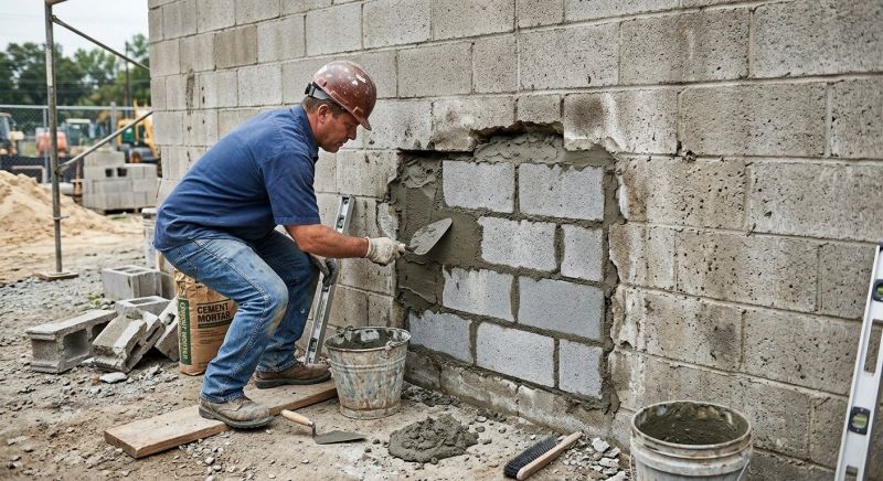 Cinder Block Wall Repair in Holiday, FL