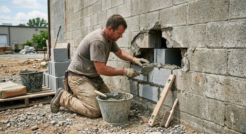 Cinder Block Wall Repair in Holiday, FL