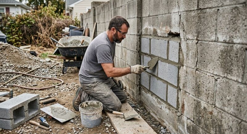 Cinder Block Wall Repair in Lutz, FL