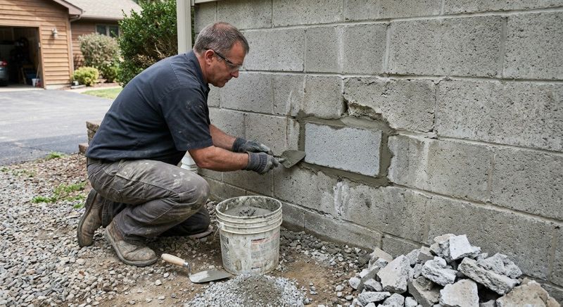 Cinder Block Wall Repair in Oldsmar, FL